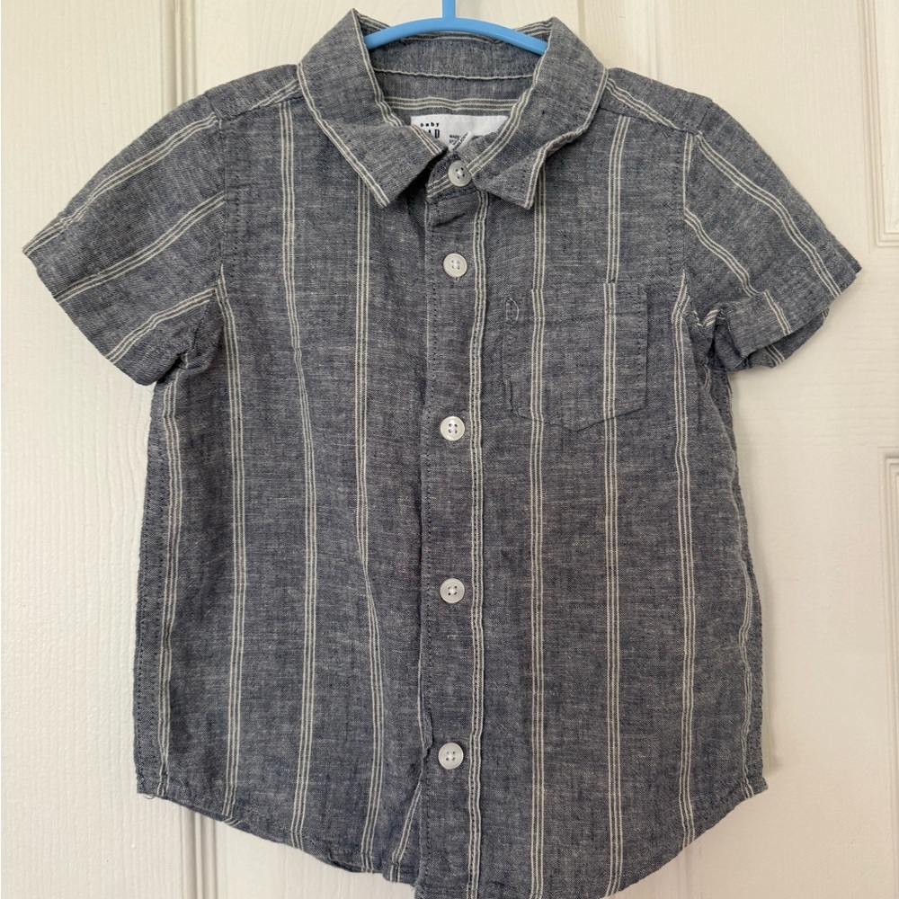 GAP Kids Charcoal Button-Down Shirt